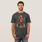 クリスマスツリー サンタ帽子 少女 Tシャツ (正面フル)