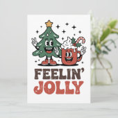 クリスマスツリー サンタ帽 コーヒー  この季節です シーズンカード (スタンド正面)