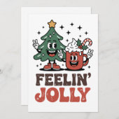 クリスマスツリー サンタ帽 コーヒー シーズンカード (正面/裏面)