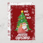 クリスマスツリー |サンタ |カスタマイズ可能 シーズンカード (正面/裏面)