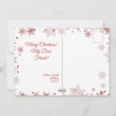 クリスマスツリー |サンタ |カスタマイズ可能 シーズンカード (裏面)