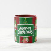 クリスマスツリー |サンタ |赤い緑 マグカップ (中央)