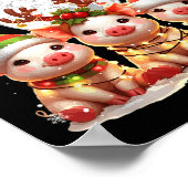 クリスマスツリー サンタ 3 しか トナカイ 妖精 Gs カラフル ポスター (角)