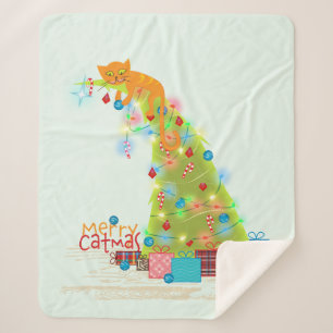 クリスマスツリー シェルパブランケット