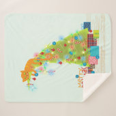 クリスマスツリー シェルパブランケット (正面(横))