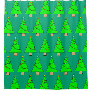 クリスマスツリー シャワーカーテン