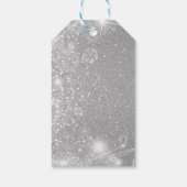 クリスマスツリー、シルバーグリッター- パーソナライズされた ギフトタグ (裏面)