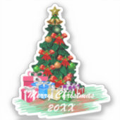 クリスマスツリー シール (正面)