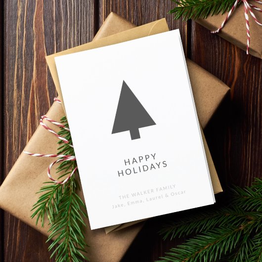 クリスマスツリー |スカンジナビアのミニマルモダン主義 シーズンカード