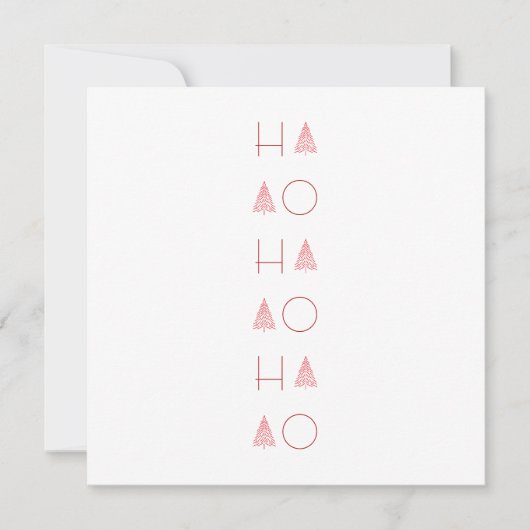 クリスマスツリー スカンジナビア モダン シンプル ホリデー 招待状 (正面)