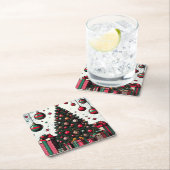 クリスマスツリー スクエアペーパーコースター (インサイチュ)