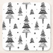クリスマスツリー スクエアペーパーコースター (正面)