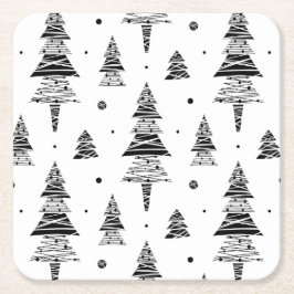 クリスマスツリー スクエアペーパーコースター