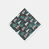 クリスマスツリー。 スタンダードカクテルナプキン (角)