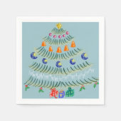 クリスマスツリー スタンダードカクテルナプキン (正面)
