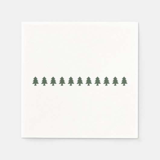 クリスマスツリー スタンダードカクテルナプキン (正面)