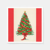 クリスマスツリー スタンダードカクテルナプキン (正面)