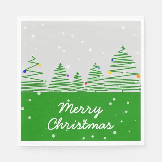 クリスマスツリー スタンダードランチョンナプキン (正面)
