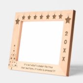 クリスマスツリー&スターの下に何があるかではない レーザー彫刻フレーム (左)