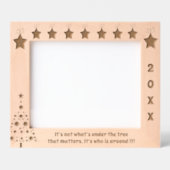 クリスマスツリー&スターの下に何があるかではない レーザー彫刻フレーム (正面)