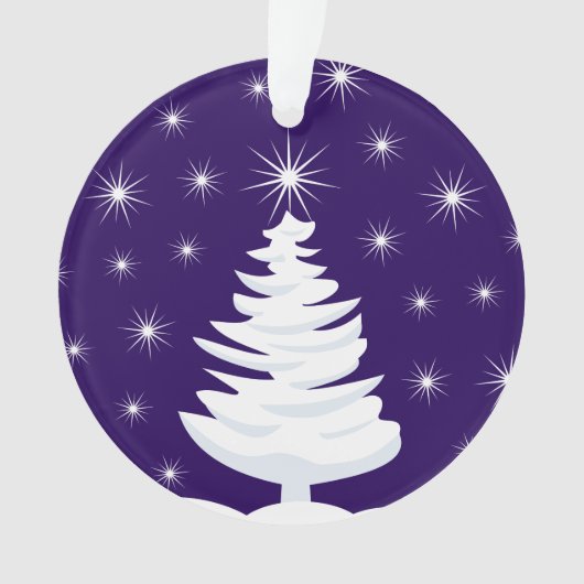 クリスマスツリー&スターサークルオーナメント、反転 オーナメント (正面)