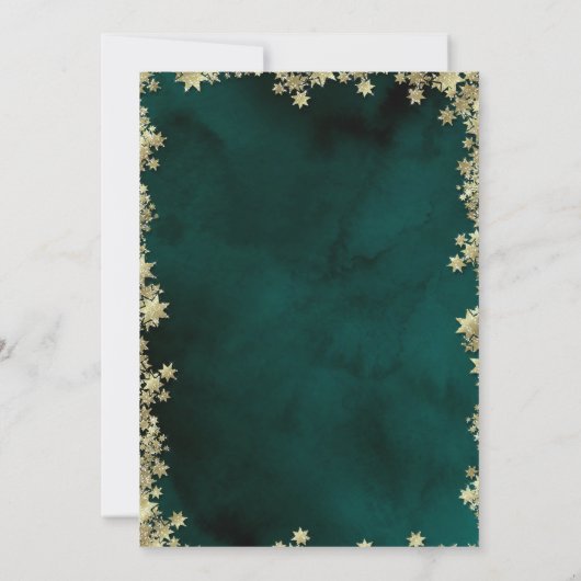 クリスマスツリー，スターズグリーンクリスマス会社のパーティー 招待状 (裏面)