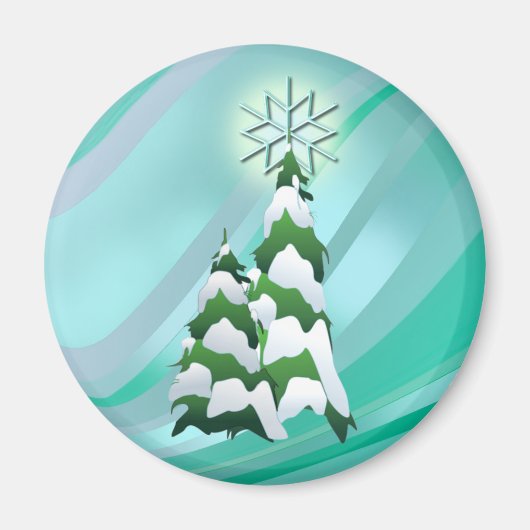 クリスマスツリー&スターバイシャロンSHARPE マグネット (正面)