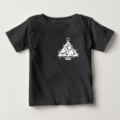 クリスマスツリー（スターブラックとホワイトシャツ付き） ベビーTシャツ (正面)