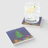 クリスマスツリー ストーンコースター (横)