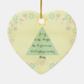 クリスマスツリー&スノーフレークあなたのテキスト セラミックオーナメント (裏面)