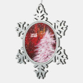 クリスマスツリー スノーフレークピューターオーナメント (右)