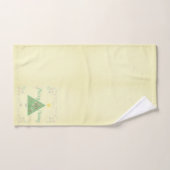 クリスマスツリー&スノーフレークラップ紙 バスタオルセット (ハンドタオル)