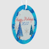 クリスマスツリー&スノーフレーク宝石 オーナメント (正面)