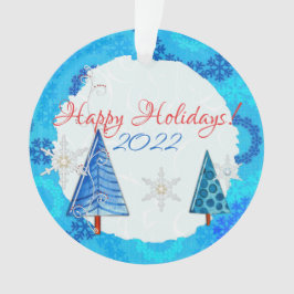 クリスマスツリー&スノーフレーク宝石 オーナメント