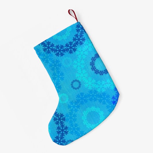 クリスマスツリー&スノーフレーク宝石 スモールクリスマスストッキング (裏面 (吊り時))