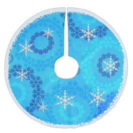 クリスマスツリー&スノーフレーク宝石 ブラッシュドポリエステルツリースカート