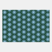 クリスマスツリー、スノーフレーク、フェスティバル記号 ラッピングペーパーシート (正面3)