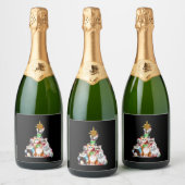 クリスマスツリー スパークリングワインラベル (ボトル)