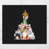 クリスマスツリー スパークリングワインラベル (シングルラベル)