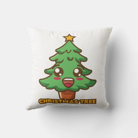クリスマスツリー スロー枕 クッション (裏面)