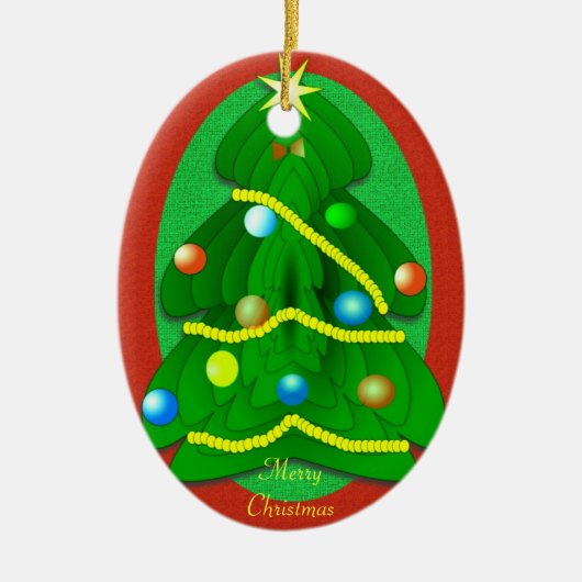 クリスマスツリー セラミックオーナメント (正面)