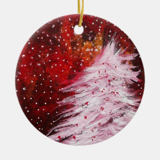 クリスマスツリー セラミックオーナメント (正面)