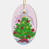 クリスマスツリー セラミックオーナメント (左)