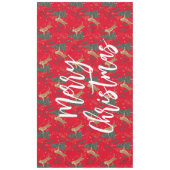 クリスマスツリー&タイガパターンカスタムの背景 テーブルクロス (正面)