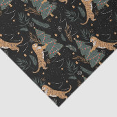 クリスマスツリー&タイガパターンカスタムの背景 薄葉紙 (詳細)