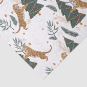 クリスマスツリー&タイガパターンカスタムの背景 薄葉紙 (詳細)