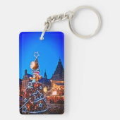クリスマスツリー、タウンホールの前 キーホルダー (裏面)