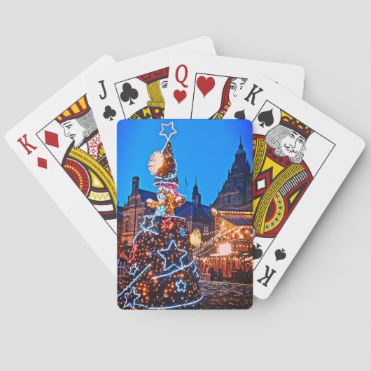 クリスマスツリー、タウンホールの前 トランプ (裏面)