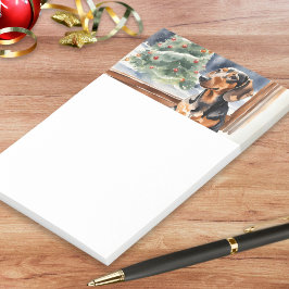 クリスマスツリー ダックスフント ソーセージドッグ 水彩画 ポストイット
