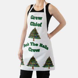 クリスマスツリー デッキ・ザ・ホールズ クリュー チーフ エプロン
